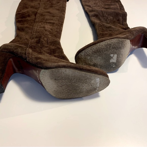 Sam Edelman Brown Suede Over-the-Knee "Sutton" Boots - Picture 5 of 11
